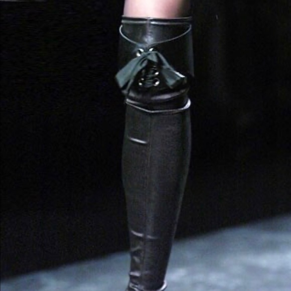 Stella McCartney Faux Leather Thigh High Boots - Picture 3 of 12